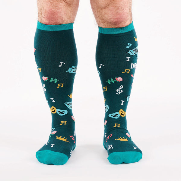 Sock It To Me Just Here For The Drama Stretch-It Knee High Socks