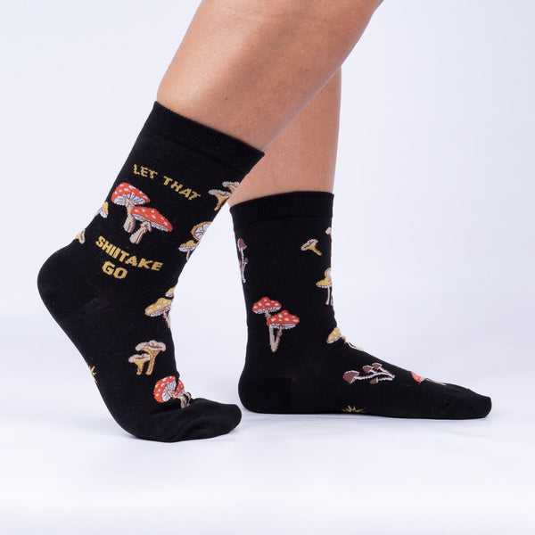sock it to me Let that Shiitake Go Women's Crew Socks
