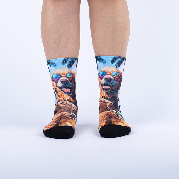 sock it to me Life Is Golden Performance Crew Socks