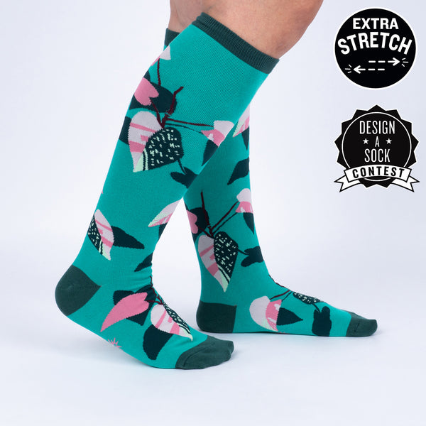 sock it to me Philodendron Stretch-It Knee High Socks