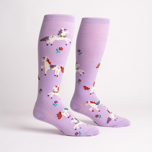Sock It To Me Prancing Around Stretch-It Knee High Socks