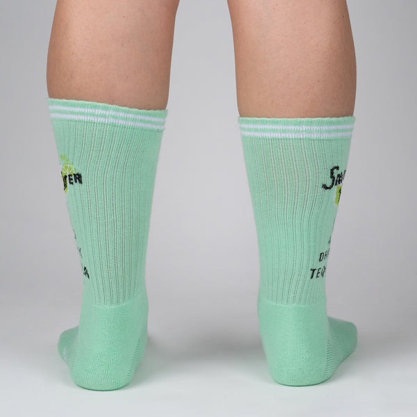 Sock It To Me Save Water Drink Tequila Ribbed Crew Socks