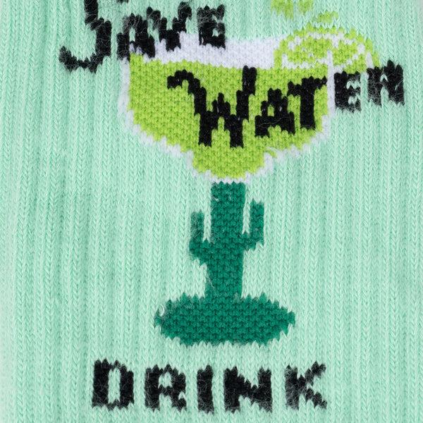 Sock It To Me Save Water Drink Tequila Ribbed Crew Socks