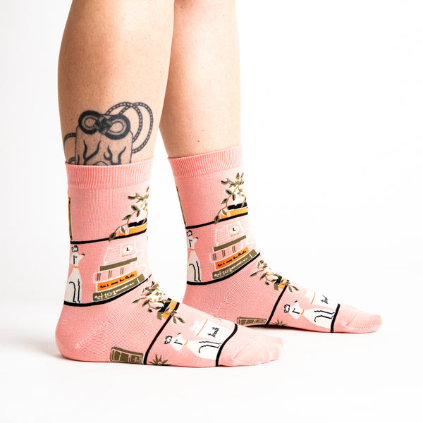 sock it to me A Novel Idea Crew Socks