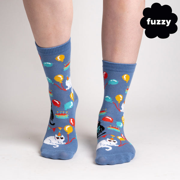 sock it to me A Purr-fect Day Crew Socks