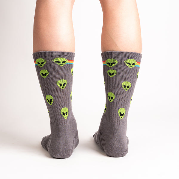 Sock It To Me Aliens Ribbed Crew Socks