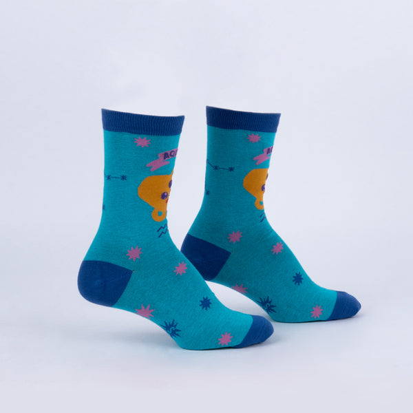 Sock It To Me Aquarius Greeting Card With Socks