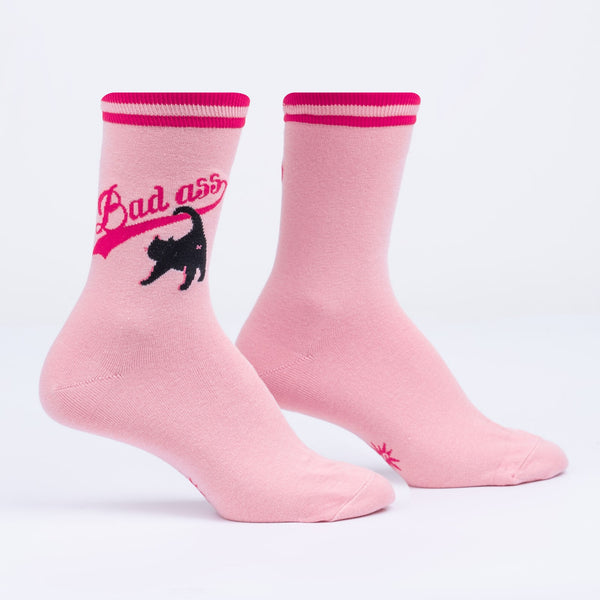 Sock It To Me Bad Ass Cat Crew Socks