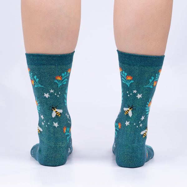 Sock It To Me Bee Dazzling Crew Socks