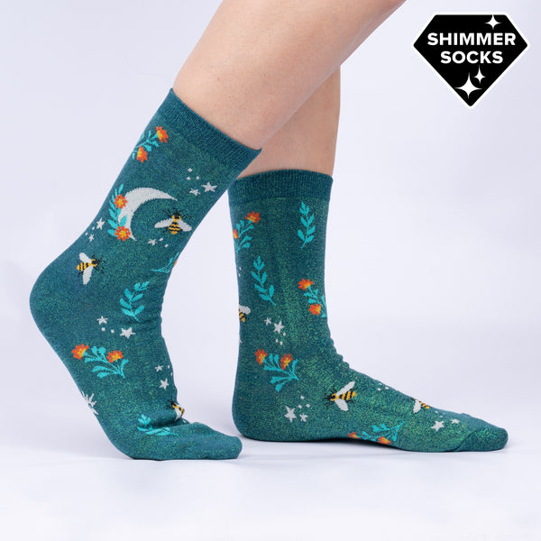 sock it to me Bee Dazzling Crew Socks