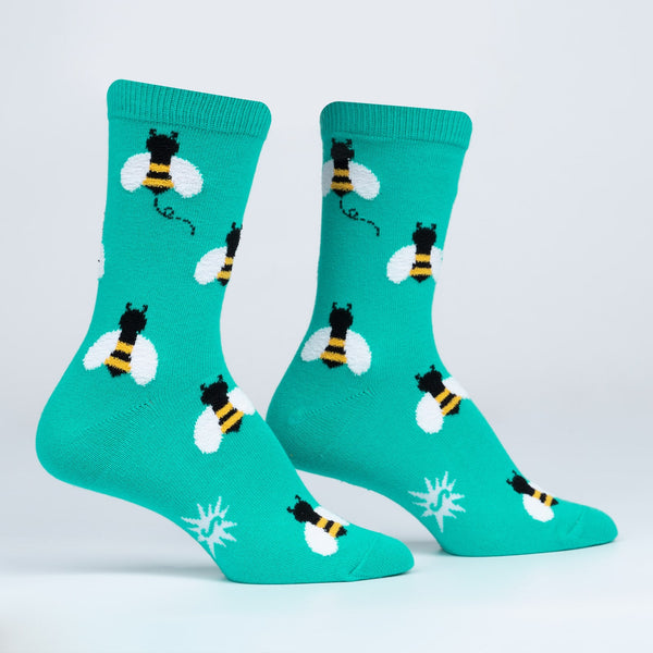 Sock It To Me Bee Happy Crew Socks