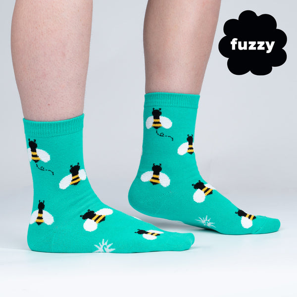 sock it to me Bee Happy Crew Socks