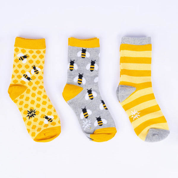 sock it to me Bee's Knees Junior Crew Socks 3-Pack