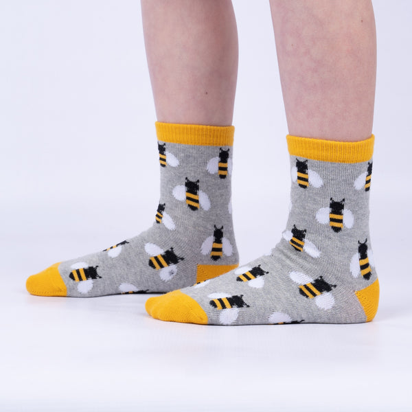 Sock It To Me Bee's Knees Youth Crew Socks 3-Pack