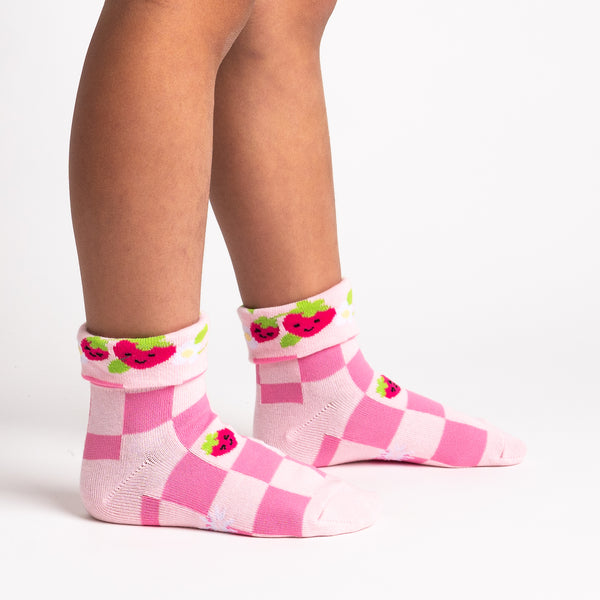sock it to me Berry Cute Junior Turn Cuff Socks