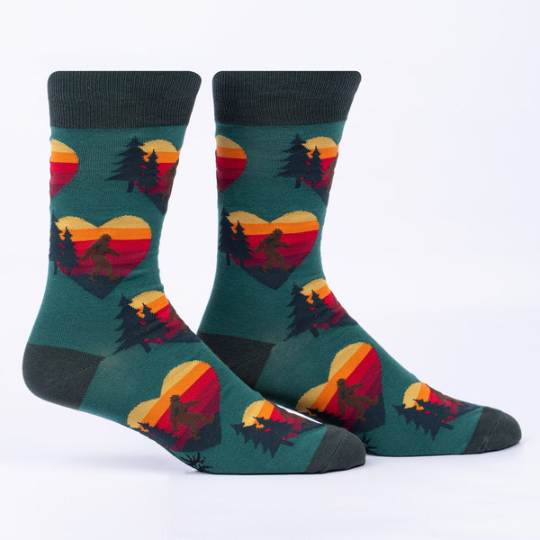 Sock It To Me Bigfoot Big Heart Crew Socks