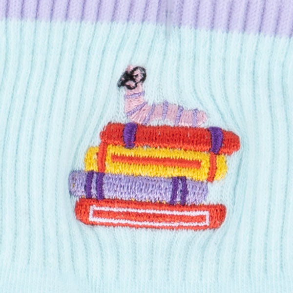 Sock It To Me Book Worm Quarter Socks