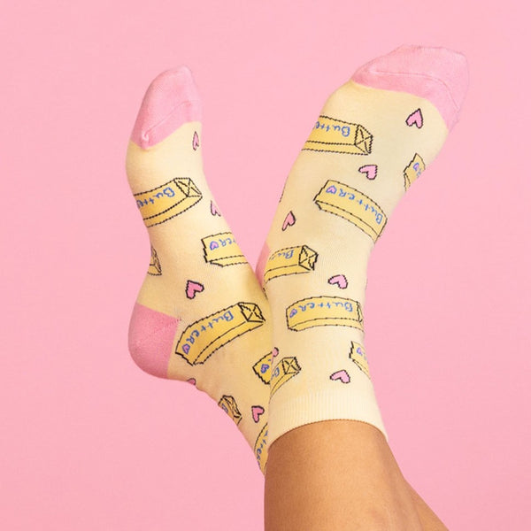 Sock It To Me Butter Me Up Crew Socks