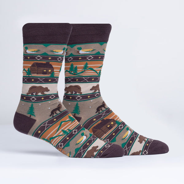 Sock It To Me Cabin Life Men's Crew Socks