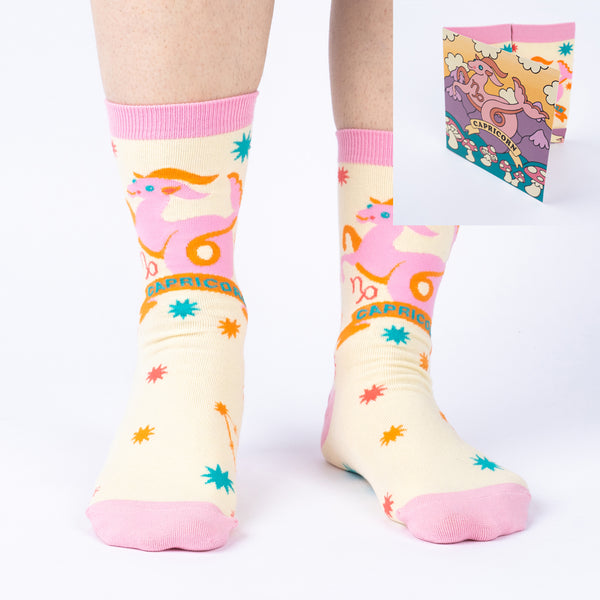 sock it to me Capricorn Greeting Card with Socks