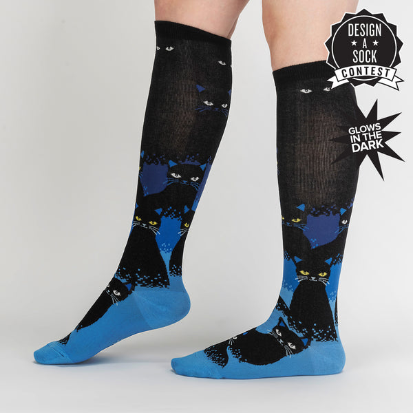 sock it to me Cats in the Dark Knee High Socks