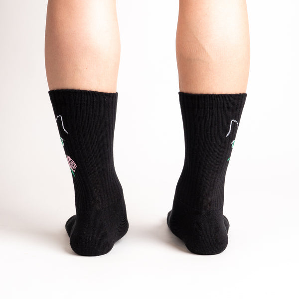 Sock It To Me Cattitude Ribbed Crew Socks