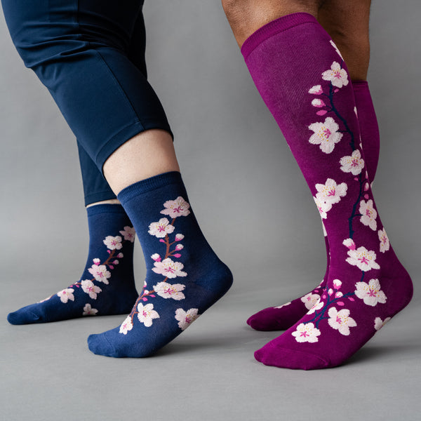 Sock It To Me Cherry Blossoms Crew Socks