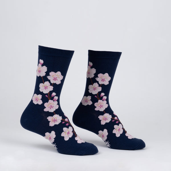 Sock It To Me Cherry Blossoms Crew Socks