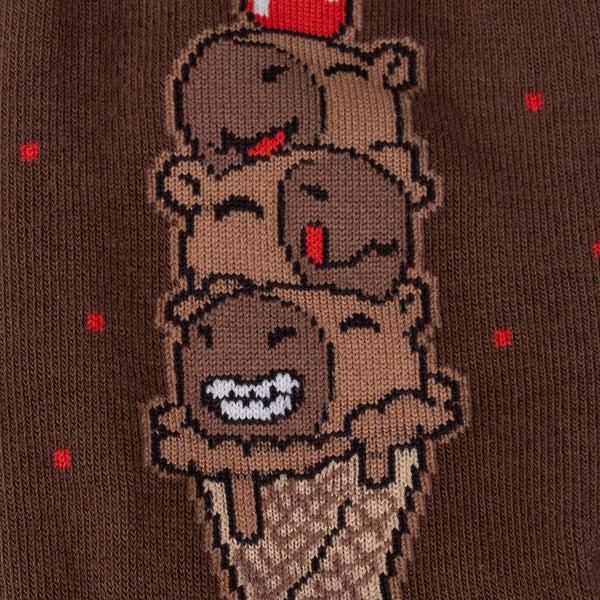 Sock It To Me Choco-bara Ice Cream Crew Socks