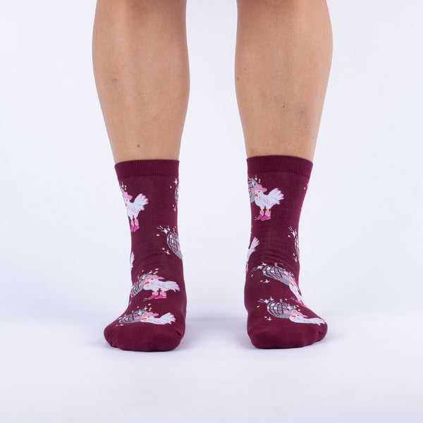 Sock It To Me Disco Chicken Crew Socks