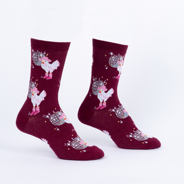 Sock It To Me Disco Chicken Crew Socks