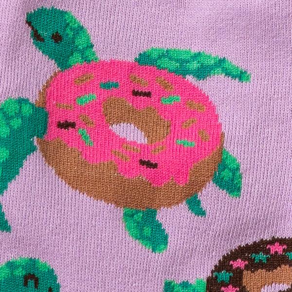 Sock It To Me Donut Worry Be Happy Crew Socks