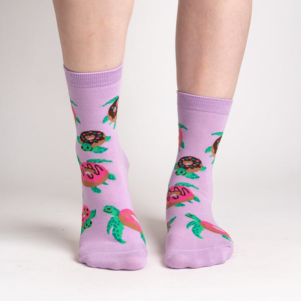 sock it to me Donut Worry Be Happy Crew Socks