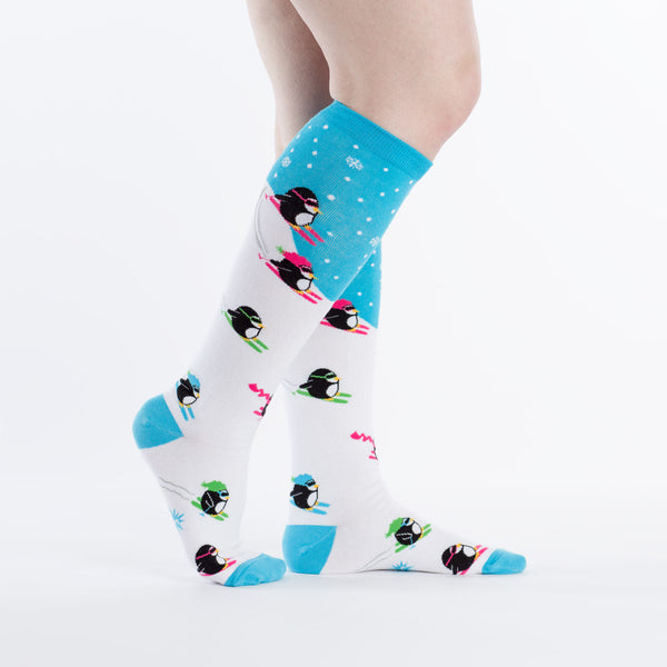 sock it to me Downhill Penguins Women Knee High