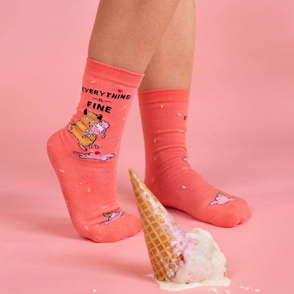 Sock It To Me Everything Is Fine Crew Socks