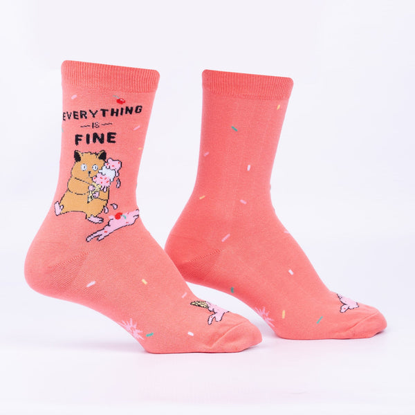 Sock It To Me Everything Is Fine Crew Socks