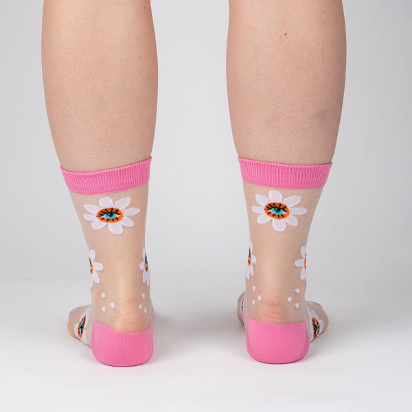 Sock It To Me Eye Feel Seen Sheer Crew Socks