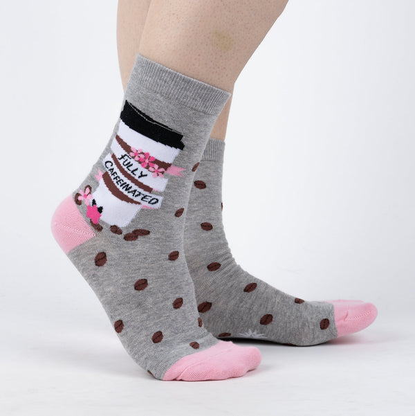 sock it to me Fully Caffeinated Crew Socks