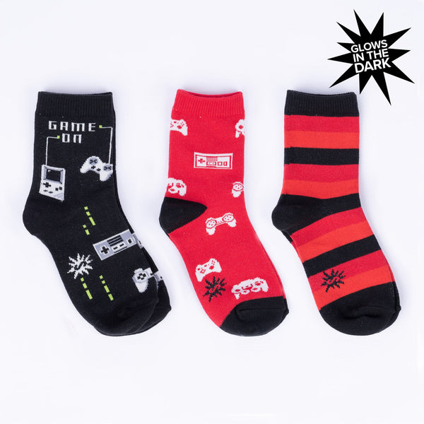 sock it to me Game On Youth Crew Socks 3-Pack
