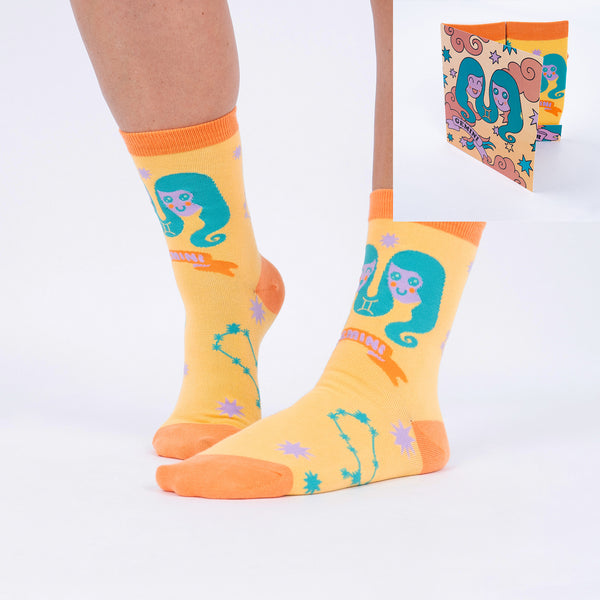 sock it to me Gemini Greeting Card with Socks