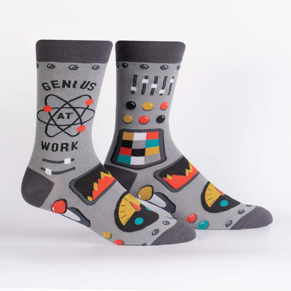 Sock It To Me Genius At Work Men's Crew Socks