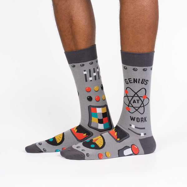sock it to me Genius At Work Men's Crew Socks