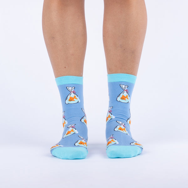 Sock It To Me Gold Fish Crew Socks