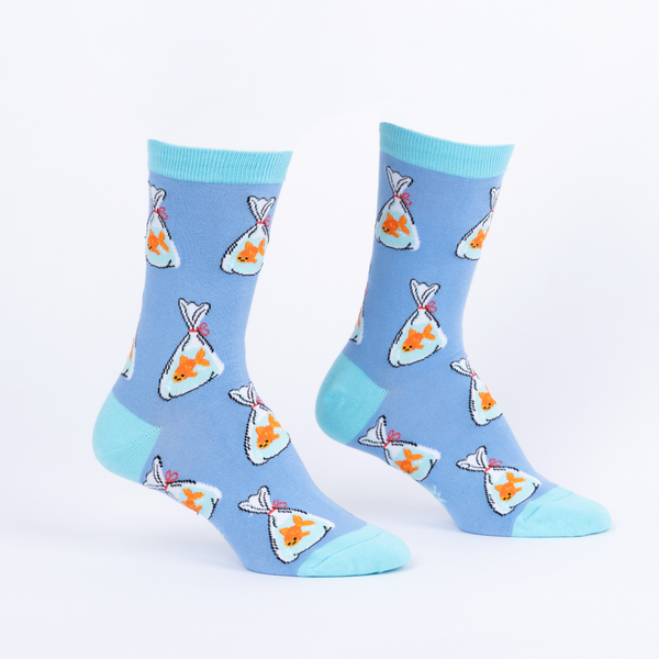 Sock It To Me Gold Fish Crew Socks
