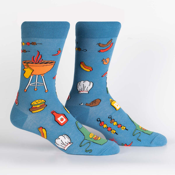 Sock It To Me Grillin' It Men's Crew Socks