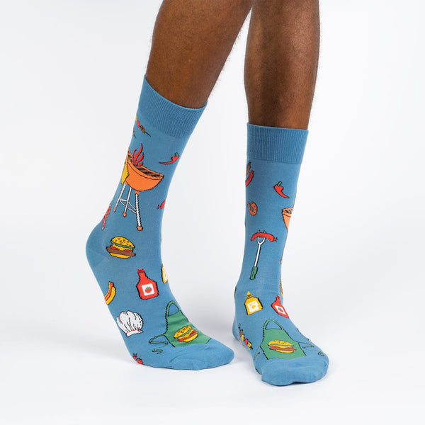 sock it to me Grillin' It Men's Crew Socks