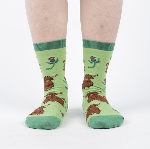 Sock It To Me Hardy Highland Cows Crew Socks