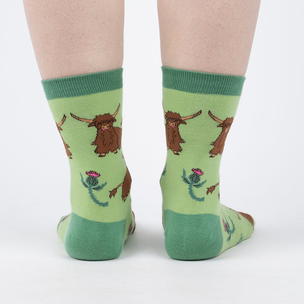 Sock It To Me Hardy Highland Cows Crew Socks