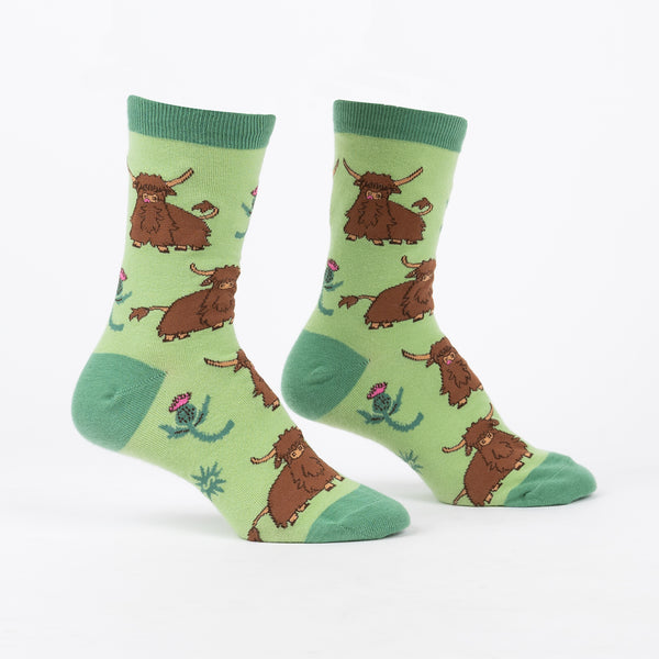Sock It To Me Hardy Highland Cows Crew Socks