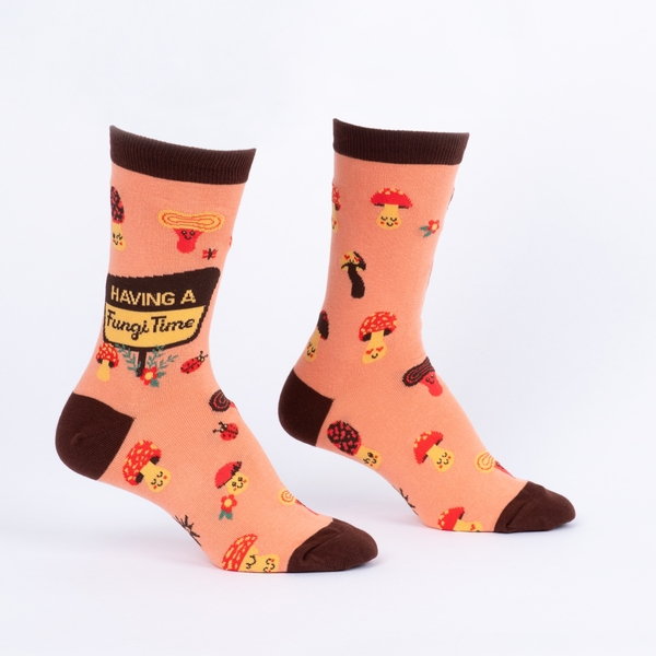 Sock It To Me Having A Fungi Time Crew Socks